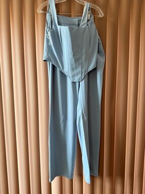 Light Blue Women's Strap Jumpsuit